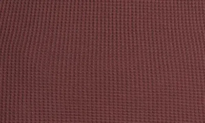 Jordan Waffle Texture Long Sleeve Half Zip Top In Burgundy