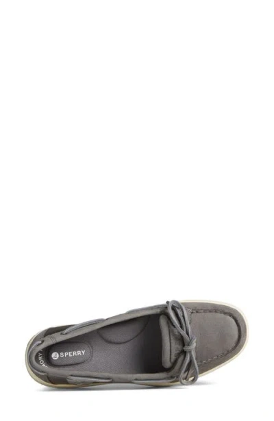 Sperry Womens Leather Trim Leather Moccasins