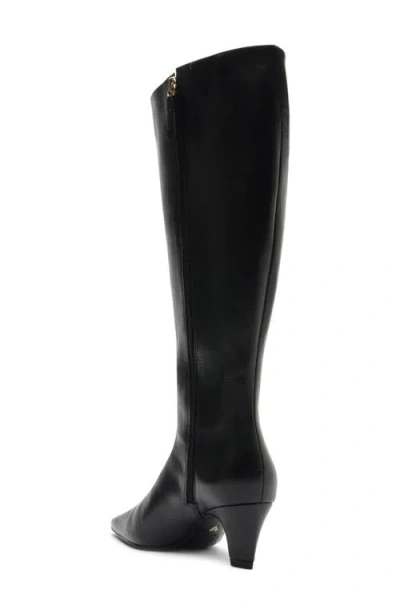 Schutz Dellia Leather Kitten Knee Boots