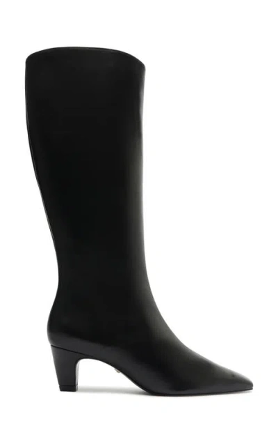 Schutz Dellia Leather Kitten Knee Boots