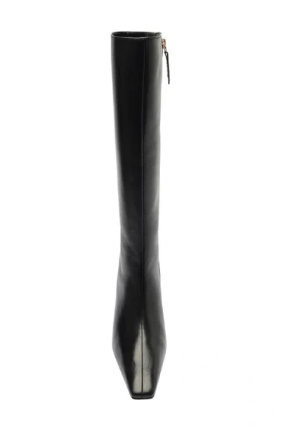 Schutz Dellia Leather Kitten Knee Boots