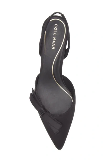 Cole Haan Noella Bow Slingback Pointed Toe Kitten Heel Pump