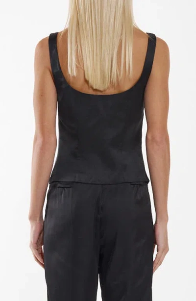 By.dyln Ellis Harness Strap Cutout Satin Top