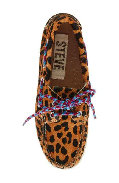 Steve Madden Sail Genuine Calf Hair Boat Shoe