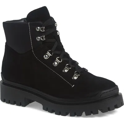 Aquatalia Cynthia Suede Nylon Lace-up Hiker Boots