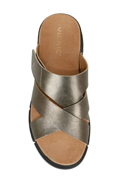 Vionic Uptown Sunset Slide Sandal In Gray