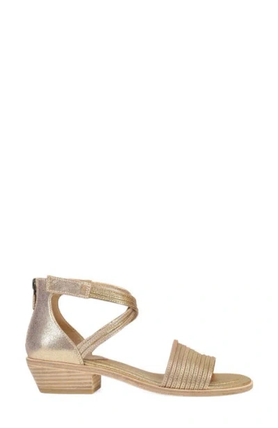 Eileen Fisher Viro Metallic Strappy Crisscross Sandals