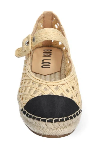 Bibi Lou Raffia Mary Jane Flats