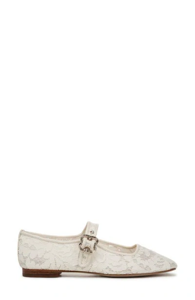 Sam Edelman Michaela Mary Jane Flat Ivory Lace