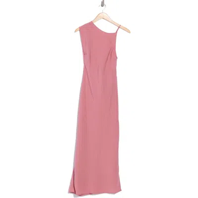 Asos Design One Shoulder Midi Dress In Pink