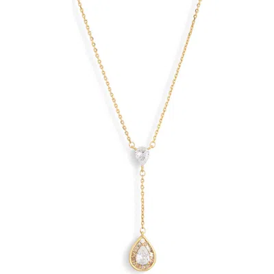 Nordstrom Rack Cz Pendant Y-drop Necklace