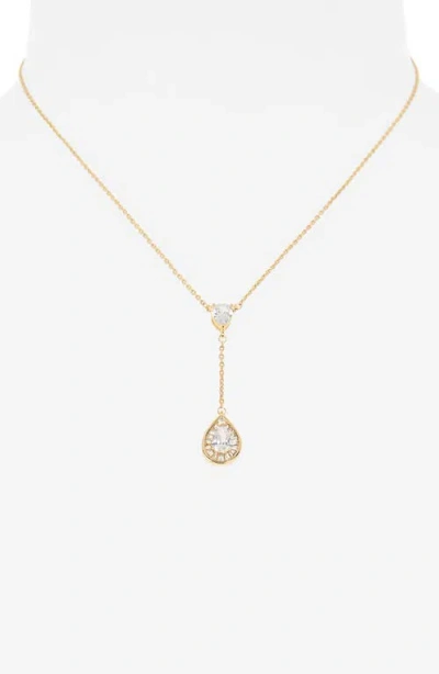 Nordstrom Rack Cz Pendant Y-drop Necklace