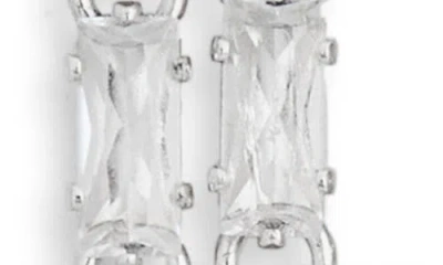 Nordstrom Rack Cz Baguette Tassel Drop Earrings