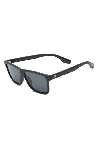 Hurley 56mm Flat Top Polarized Square Sunglasses