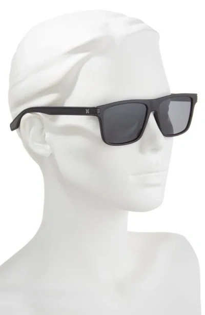Hurley 56mm Flat Top Polarized Square Sunglasses