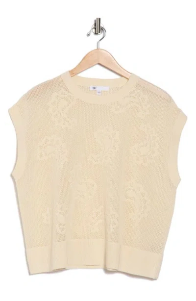 Dr2 By Daniel Rainn Paisley Open Stitch Sweater Tank