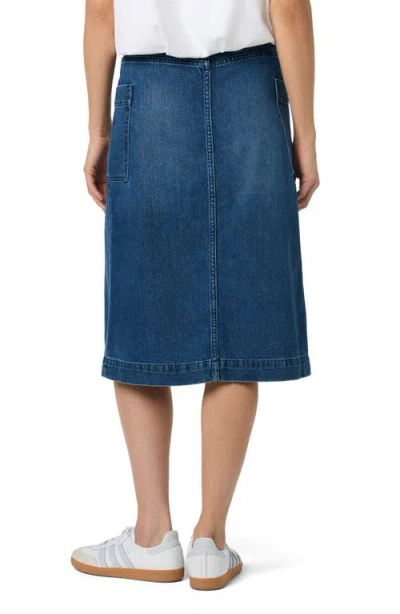 Joe's Cargo Denim Midi Skirt In Blue