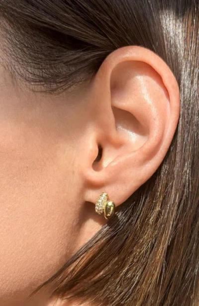 Adornia Double Band Cubic Zirconia Stud Earrings