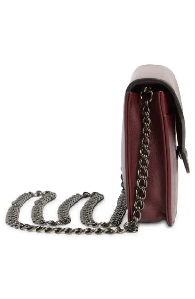 Longchamp Perforated Leather Wallet On A Chain