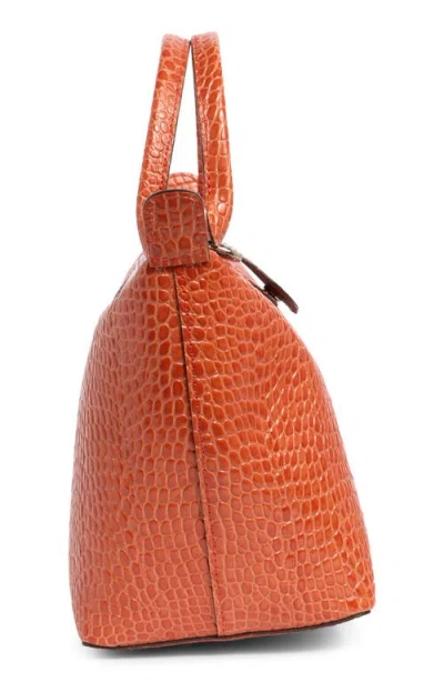 Longchamp Small Le Pliage Croc Embossed Tote