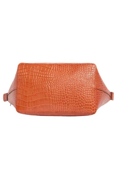 Longchamp Small Le Pliage Croc Embossed Tote