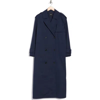 Theory Oversize Stretch Cotton Trench Coat