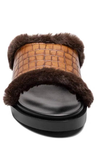 Stacy Adams Monty Faux Fur Slide Sandal