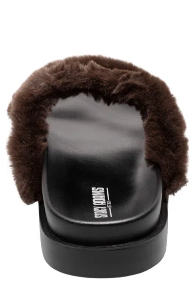 Stacy Adams Monty Faux Fur Slide Sandal