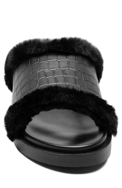 Stacy Adams Monty Faux Fur Slide Sandal