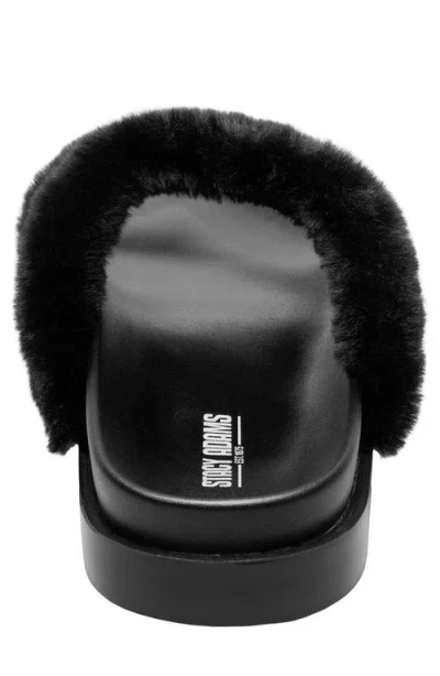 Stacy Adams Monty Faux Fur Slide Sandal
