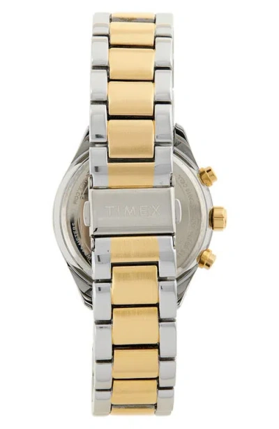 Timex ® Two-tone Crystal Bracelet Strap Chronograph Watch, 38mm