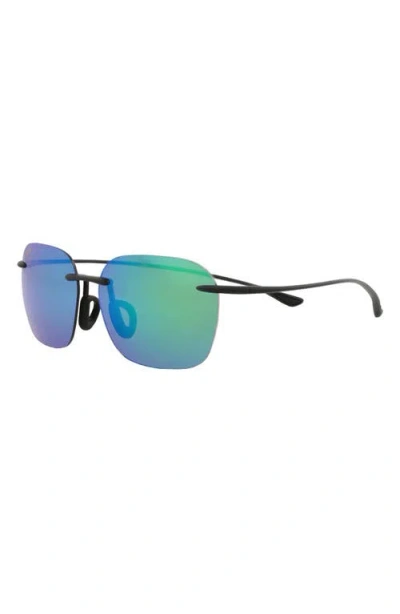 Maui Jim 50mm Polarized Rimless Square Sunglasses