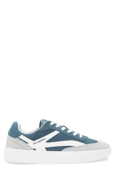 Karl Lagerfeld Paris Suede Side-k Sneaker In Blue