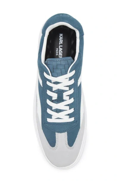 Karl Lagerfeld Paris Suede Side-k Sneaker In Blue