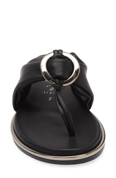 Italian Shoemakers Martie Flat Sandal In Black