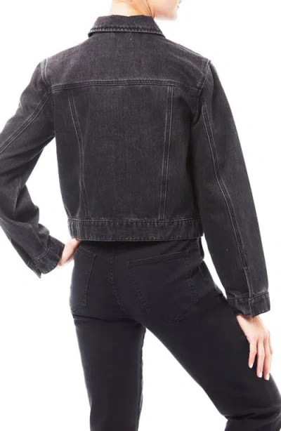 Nicole Miller Patch Pocket Crop Denim Jacket