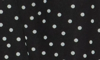 Asos Design Peekaboo Mesh Mini Dress In Mono Spot-black In Black