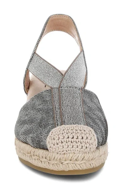 London Rag Port Side Metallic Espadrille Platform Wedge Pump