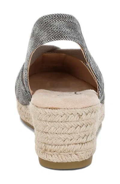London Rag Port Side Metallic Espadrille Platform Wedge Pump