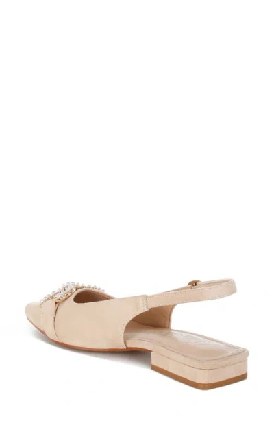 London Rag Salova Embellished Slingback Pump In Neutral
