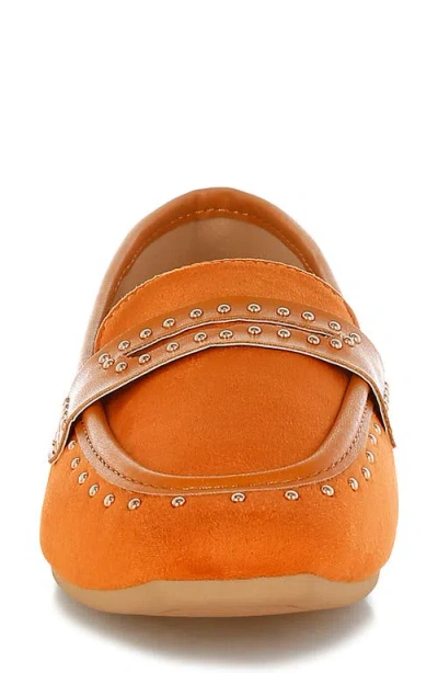 London Rag Lumina Studded Penny Loafer In Brown