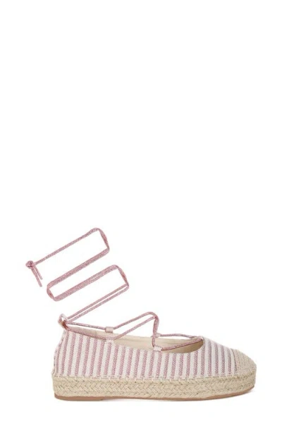 London Rag Oplin Espadrille Ankle Wrap Flat