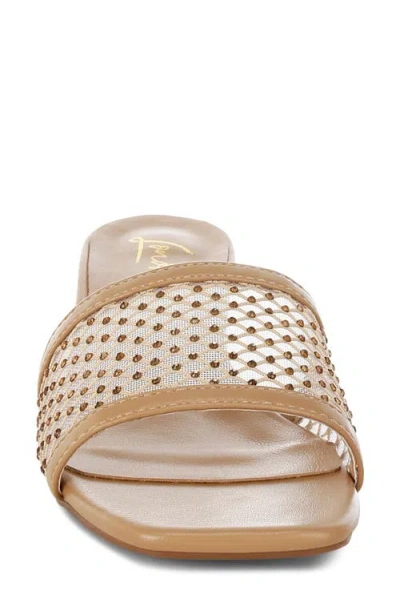 London Rag Kenzia Rhinestone Studded Sandal In Nude