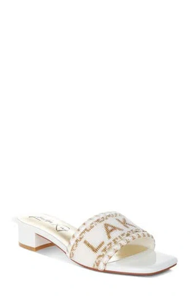 London Rag Vacay Babe Lake Como Beaded Slide Sandal