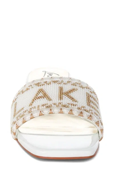 London Rag Vacay Babe Lake Como Beaded Slide Sandal