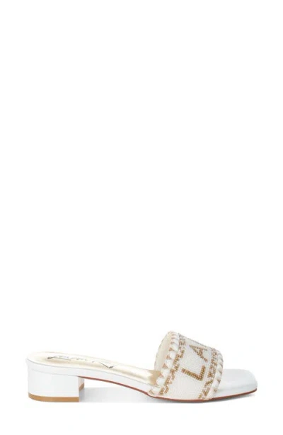 London Rag Vacay Babe Lake Como Beaded Slide Sandal