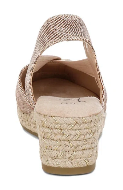 London Rag Port Side Metallic Espadrille Platform Wedge Pump