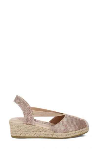 London Rag Port Side Metallic Espadrille Platform Wedge Pump