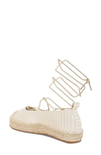 London Rag Oplin Espadrille Ankle Wrap Flat