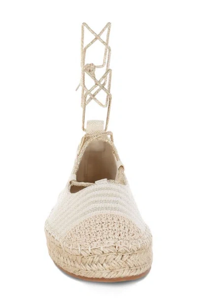 London Rag Oplin Espadrille Ankle Wrap Flat